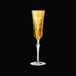 Amber Crystal Champagne Flute