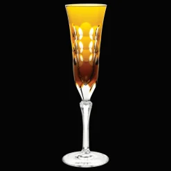 Amber Crystal Champagne Flute