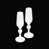 Blown Glass Champagne Flute Set