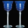 Blue Crystal White Wine Glass - Set of 2