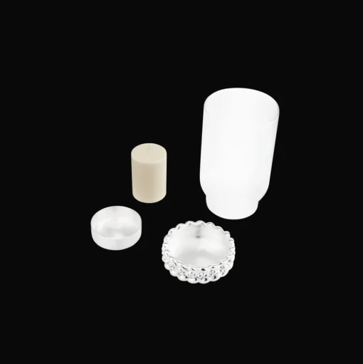 Borosilicate Glass Silver-Plated Hurricane