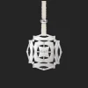 Celebration ornament Round - Silver Plated