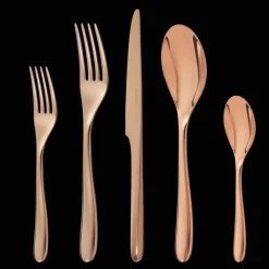 Copper Stainless Steel 5-Piece Place Setting
