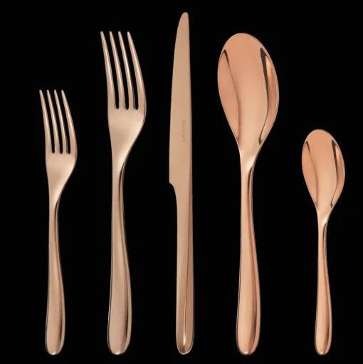 Copper Stainless Steel 5-Piece Place Setting