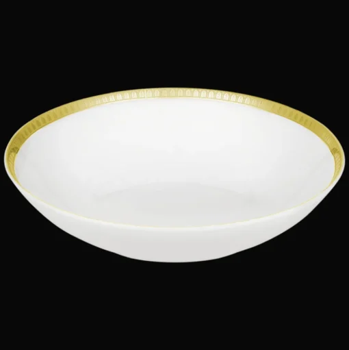 Gilded Porcelain Soup Cereal Bowl