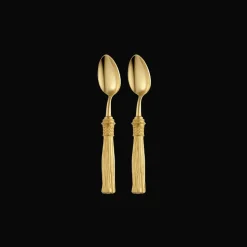 Gilded Silver-Plated Coffee Spoon Set