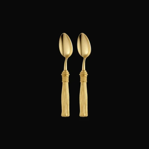 Gilded Silver-Plated Coffee Spoon Set