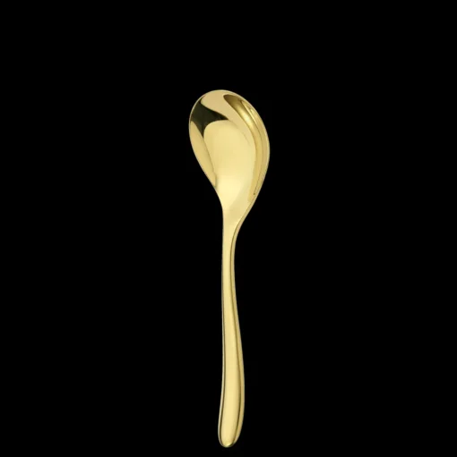 Gold Stainless Steel Cream Soup Spoon