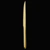 Gold Stainless Steel Serrated Blade Steak Knife