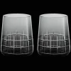 Grey Crystal Water Glasses - Set of Two