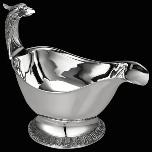 Large Silver-Plated Gravy Boat