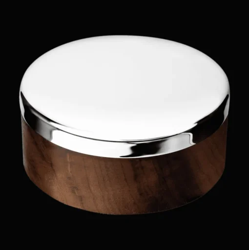 Large Wood Silver-Plated Box - 5 in