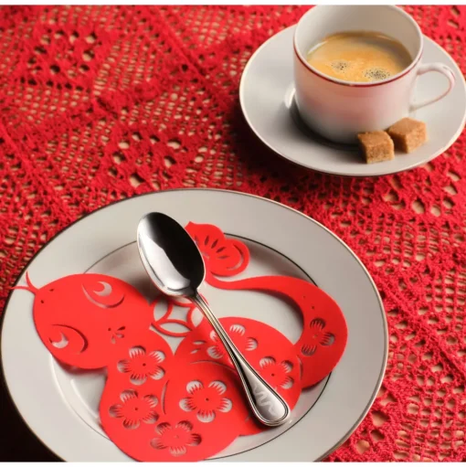 Lunar New Year Snake Engraved Silver-Plated Tea Spoon