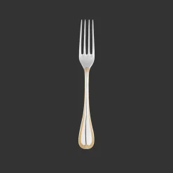 Partially Gilded Silver-plated Dinner Fork