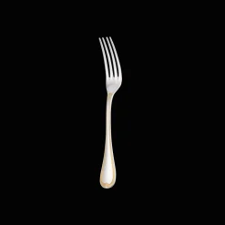 Partially Gilded Silver-plated Dinner Fork