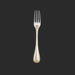 Partially Gilded Silver-plated Dinner Fork