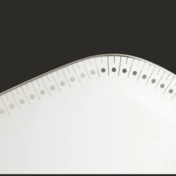 Platinum Finish Porcelain Cake Platter - 15 x 6 in
