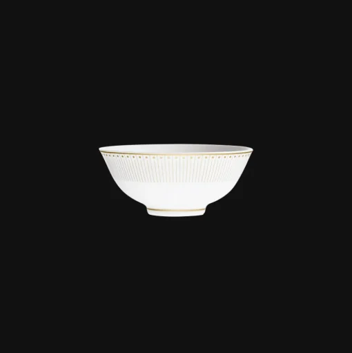 Porcelain Chinese Rice bowl Gold Finish
