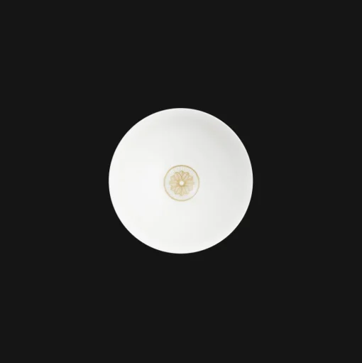 Porcelain Chinese Rice bowl Gold Finish
