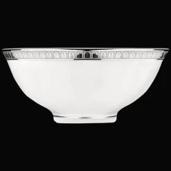 Porcelain Chinese Soup Bowl Platinum finish