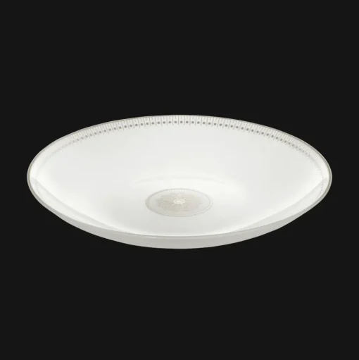 Porcelain Open Vegetable Dish Platinum Finish