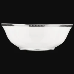 Porcelain Salad Bowl Platinum finish