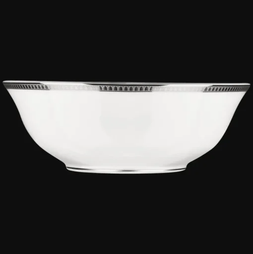 Porcelain Salad Bowl Platinum finish