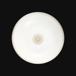 Porcelain Soup Cereal Bowl Gold Finish