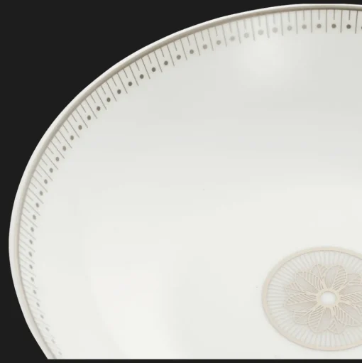 Porcelain Soup cereal bowl Platinum Finish