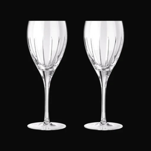 Red wine crystal glasses - Set of 2