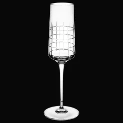 Set of 2 crystal champagne flutes