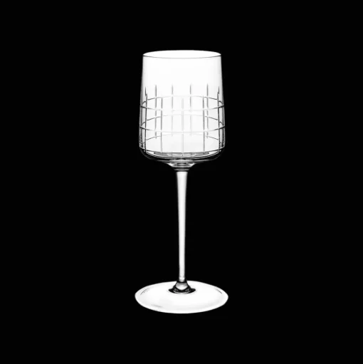 Set of 2 crystal red wine glasses