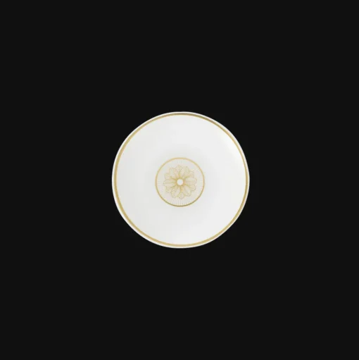 Set of 2 Porcelain Chinese Cups Gold Finish