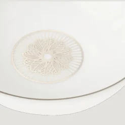 Set of 2 Porcelain Chinese Cups Platinum Finish