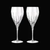 Set of 2 water crystal glasses