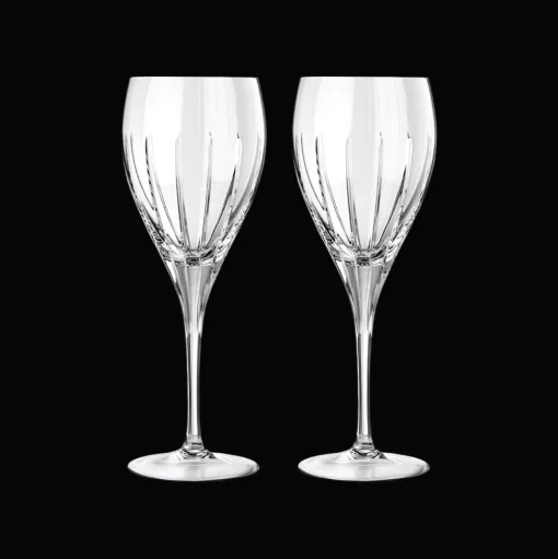 Set of 2 water crystal glasses