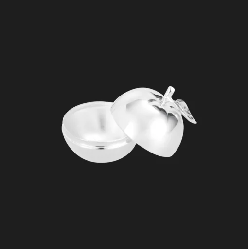 Silver-Plated Apple Trinket box