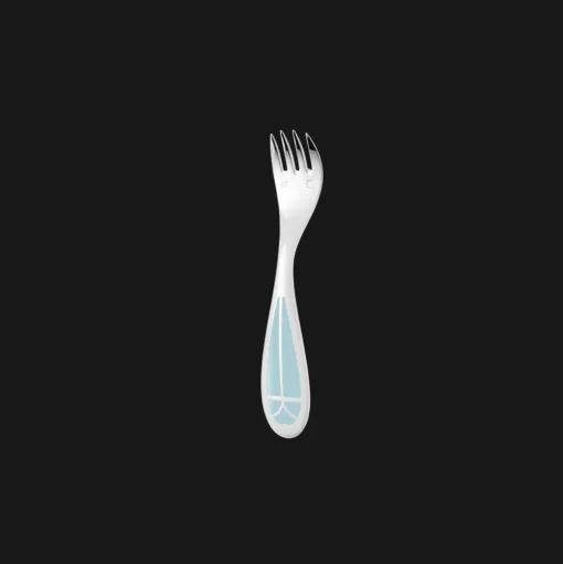 Silver-Plated Baby Spoon & Fork Set - Ice Blue