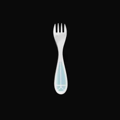 Silver-Plated Baby Spoon & Fork Set - Ice Blue
