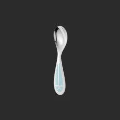 Silver-Plated Baby Spoon & Fork Set - Ice Blue
