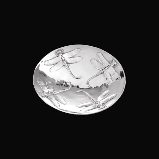 Silver-Plated Dragonfly Bowl