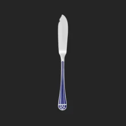 Silver-Plated Fish Knife - Marbled Blue