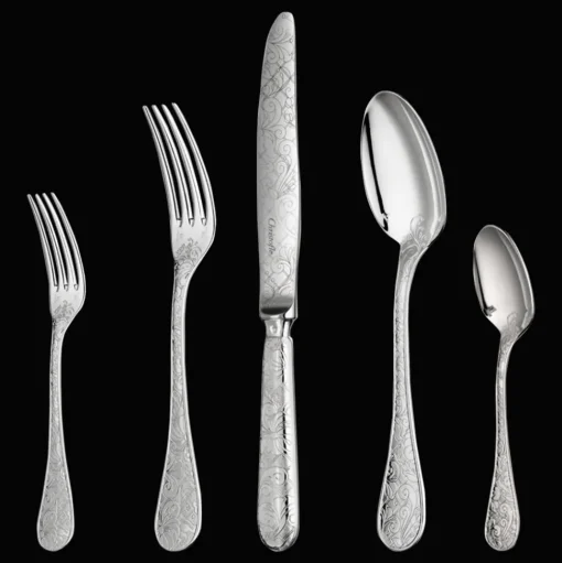 Silver-Plated Five Piece Flatware Set