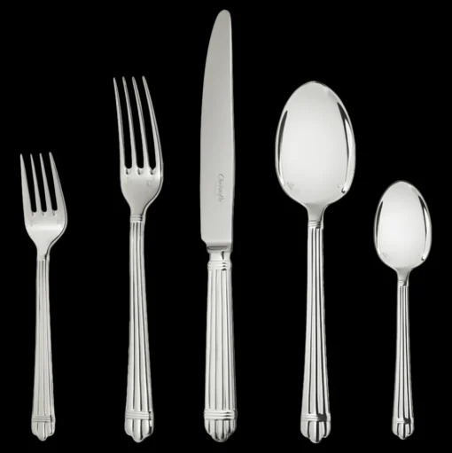 Silver-Plated Five-Piece Place Setting
