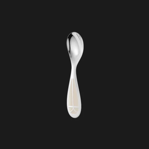 Silver-plated Flatware set for baby (2 pieces) - Ivory