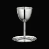 Silver-Plated Kiddush Cup and Saucer