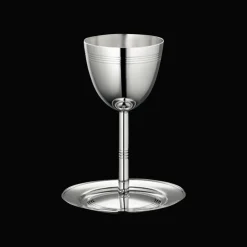 Silver-Plated Kiddush Cup and Saucer