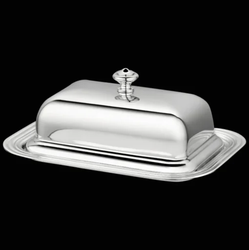 Silver-Plated Lidded Butter Dish