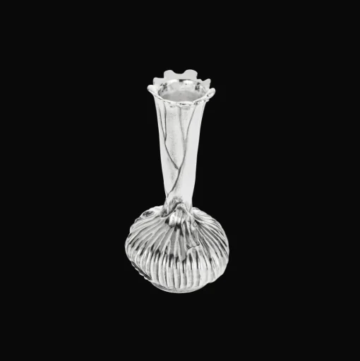 Silver-Plated Onion Shape Vase