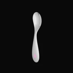 Silver-Plated Pink Star Baby Spoon